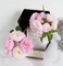 Silk Flowers 2 Bouquets Pink Fake Peonies 14 Heads Faux Peony Flowers with Stems for Wedding Decoration Bride Bouquet Faux Flowers Crafts Floral Arrangement